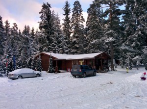 Snow in Borovets on the morning after we arrived!